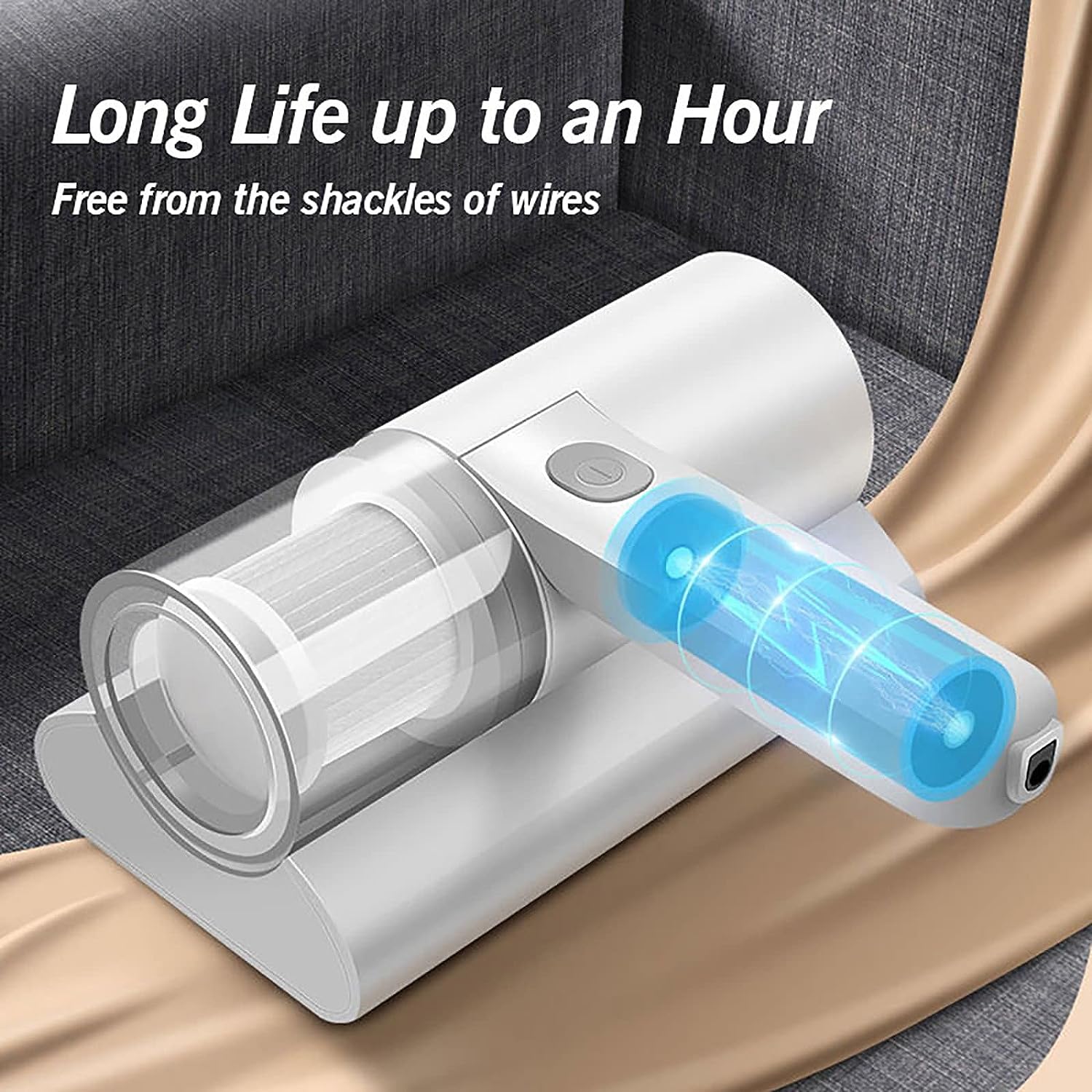 Zambeel Dust and Mite Vacuum Cleaner Cordless HEPA Filtration